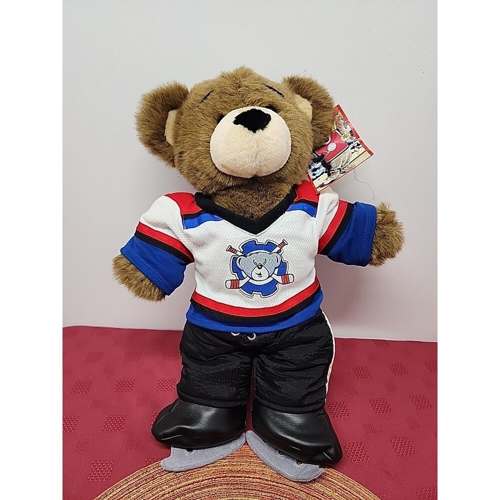 Vintage 1998 Bearemy Official Mascot Of Build-A-Bear 17 In. W Tag~Hockey Uniform